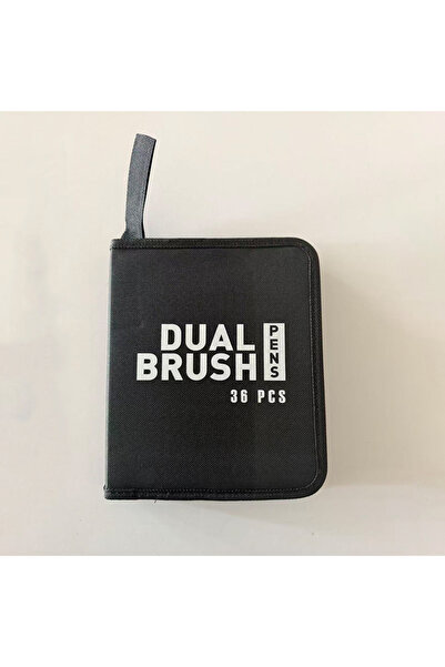 Buldug 36 Renk Çift Uçlu Brush Kalem Seti – İnce Uç + Fırça Uç – Taşıma Çanta...