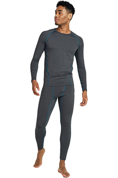 Lapasa Men's Thermal Underwear Set, 2-Piece Fleece Lined, Quick Dry, Dark Gra...