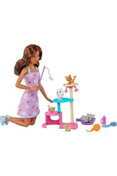 Barbie Kitty Condo Doll and Pets with Accessories, Toy for 3 Years & Up