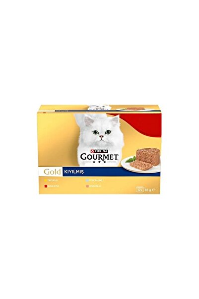 Gourmet Gold Box Kıyılmış Seri Kedi Yaş Maması 12 Adet x 85 Gr