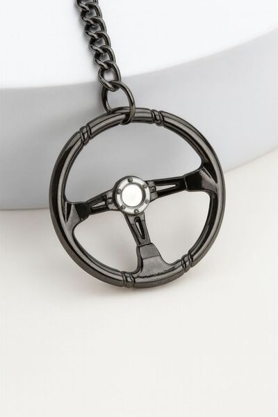 ÇOKLUÇARŞI ميدالية مفاتيح معدنية على شكل عجلة قيادة، إكسسوار سيارة، هدية