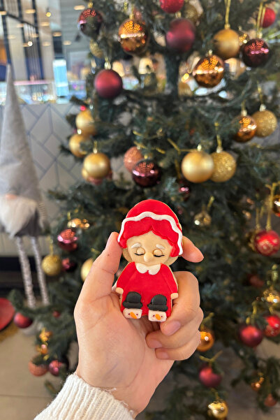 CESTOPİENO Christmas Mommy Dough Sculpting Set/Cookies in Pajamas, Ceramic, Polymer Clay, Play Dough 5X9 cm