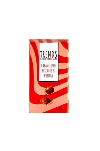 Trends Dubai Chocolate البسكويت المكرمل والكنافة - 100 جرام