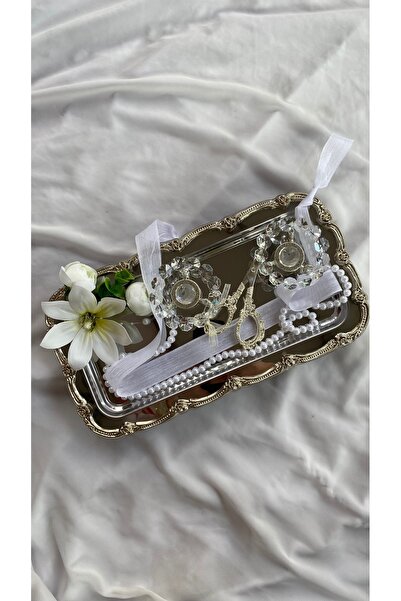 Z&B FLOWERS Söz Tepsisi Gümüş Ayaklı Tepsi Nişan Tepsisi Damat Kahvesi Söz Nişan