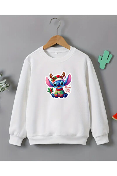 haha New Year's Themed Printed Long Sleeve T-Shirt for Children