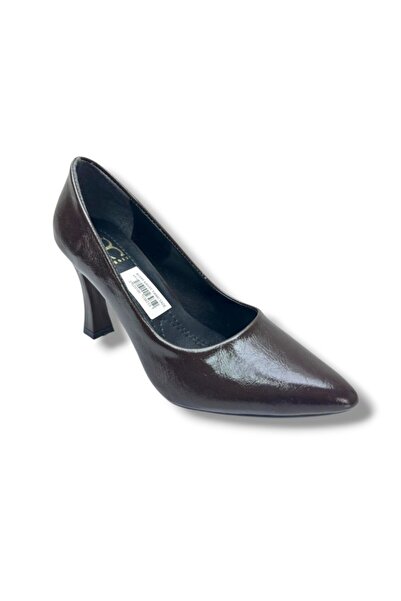 Cakgo C-Shoes 349-26 Γυναικείο στιλέτο από τσαλακωμένο λουστρίνι