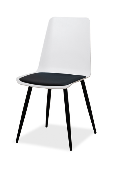 Estelia Salda Minderli Eames Mutfak Sandalyesi – Siyah Metal Ayaklı, Modern v...