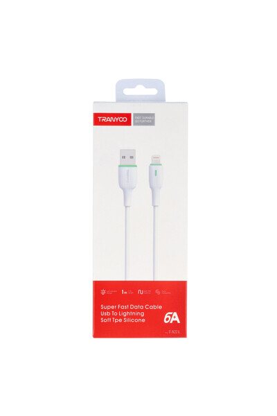 TRANYOO Cablu date soft silicone USB - Lightning Fast Charge T-X22 Alb