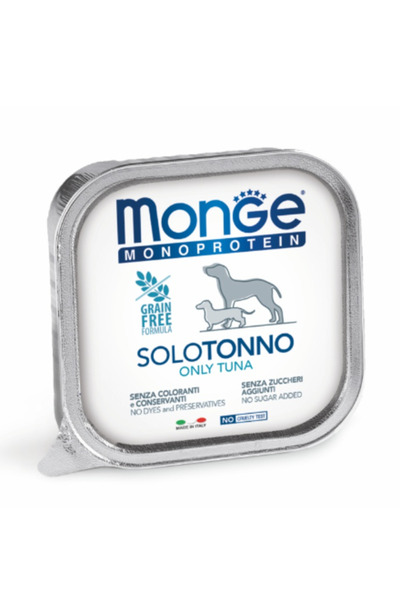 Monge monoprotein wet food for adult dogs, 100% tuna pate 150 g