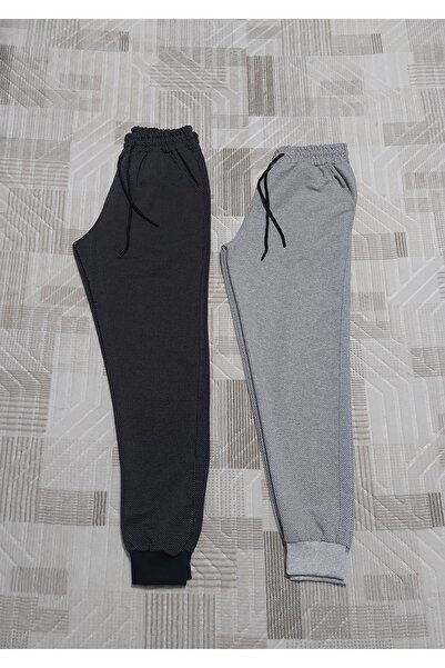 KİMSE GÖRMEDEN طقم من قطعتين للرجال بنمط مطر مخطط وبنطلون رياضي