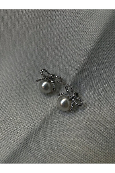 Bade Special Series Zircon Stone Ribbon Model Pearl Stylish Women's Earrings