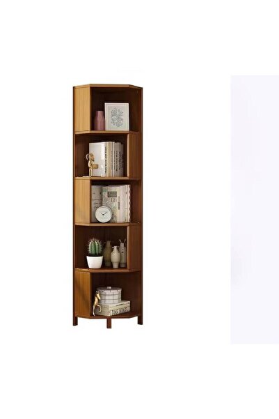 NKX خزانة كتب زاوية من 5 طبقات لغرفة المعيشة والمنزل والمكتب