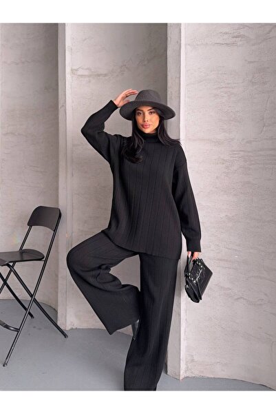 solena sln SET DE TRICOTAJE CU DUNGĂRI, CULOARE BEJ, CU GULER ÎNALT, POTRIVIT...