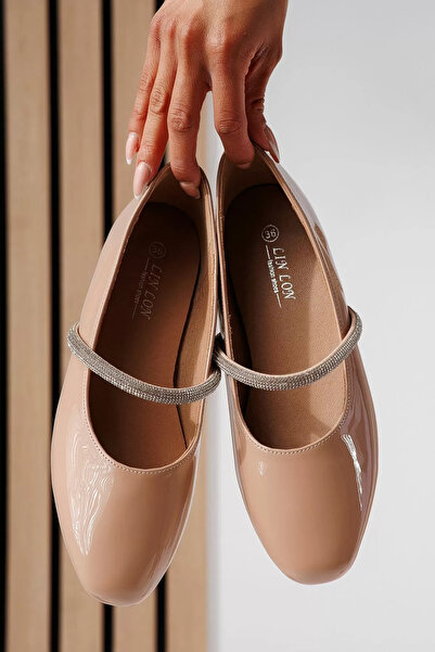 Zaira Balerini dama bej din piele ecologica lacuita Zoe #22480 - 41