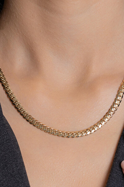 Bayar Gold 14 Ayar Altın İtalyan Gurmet Kolye 6 mm