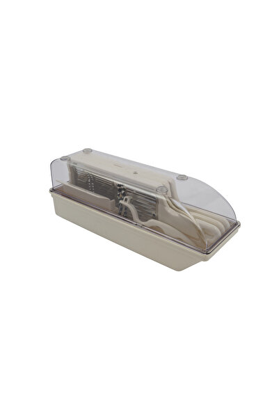 SQUALO Stainless steel vegetable peeler with storage container – sharp blade – quick vegetable preparation