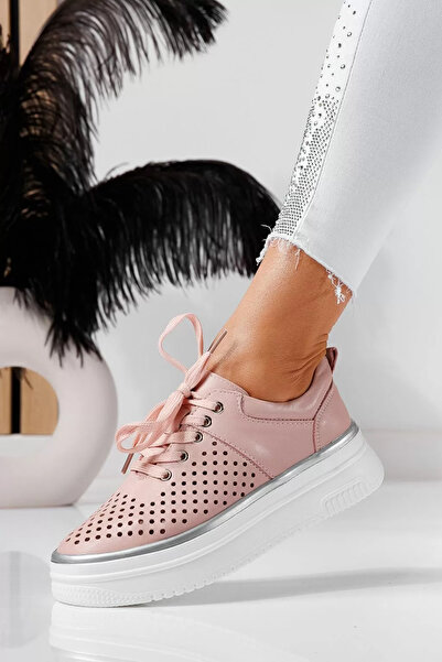 Zaira Pantofi casual dama roz din piele naturala Alida #21579