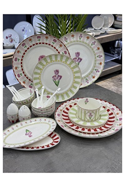 ROY KING 48 Parça Garden Bone Porselen Kahvaltı Takımı