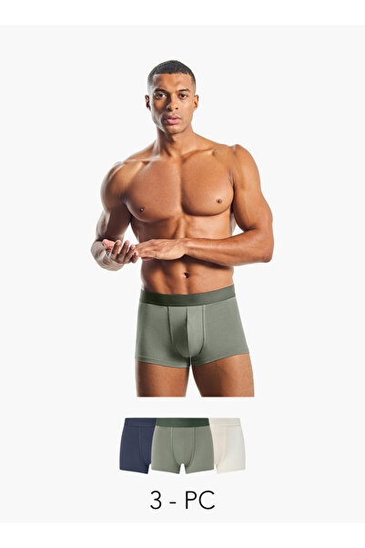 FAV سراويل داخلية قطنية رجالية قصيرة - عبوة من 3 قطع