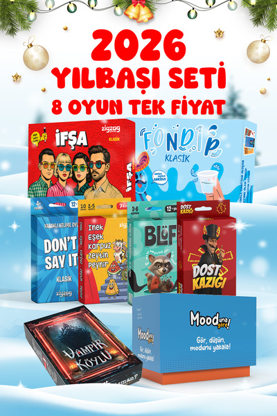 Zigzag Yılbaşı Özel Parti Seti | Aile ve Arkadaşlarla Eğlence Oyunları Bir Arada