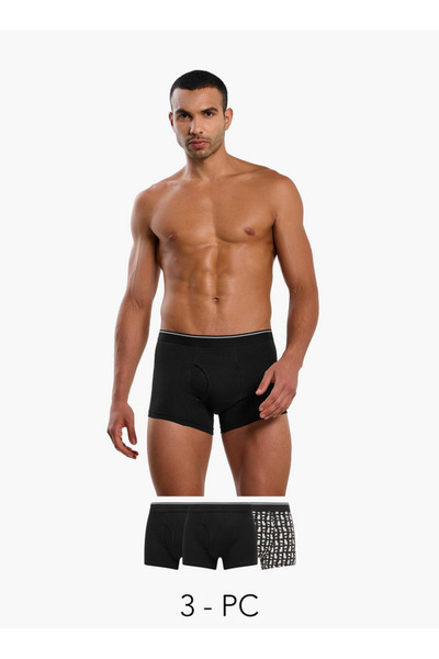 FAV Men Assorted Prints Cotton Blend Trunks - Pack of 3
