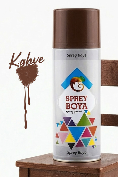 Badem10 Kahverengi Sprey Boya 400 ml Metal Ahşap Beton Yüzeylere Uygun Hobi D...
