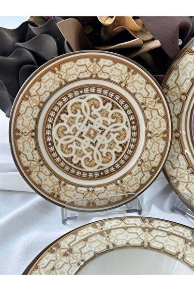 Kadim Vizyon Kosova Minicca Vintage Porselen Pasta Tabağı 6 Kişilik