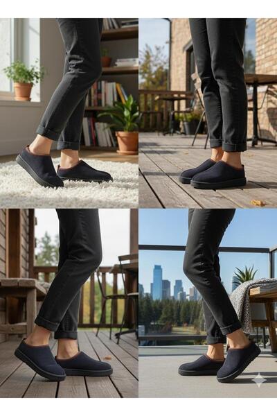 Bukond Women's Luxury Suede Fur-Lined Winter Slippers Shoes