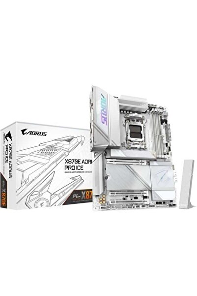 Gigabyte X870E X870E AORUS PRO ICE WIFI7 DDR5 HDMI-DP TYPEC PCIE 5.0 AM5 ATX BEYAZ