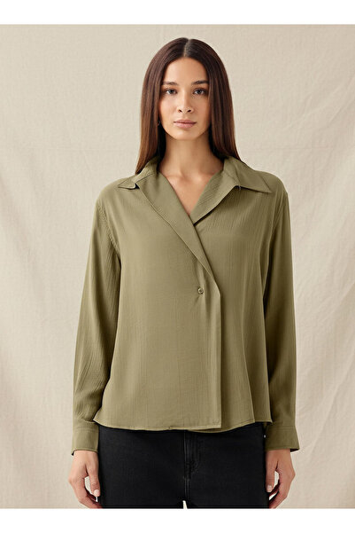 FAV Regular Fit Viscose Top with Button Detail