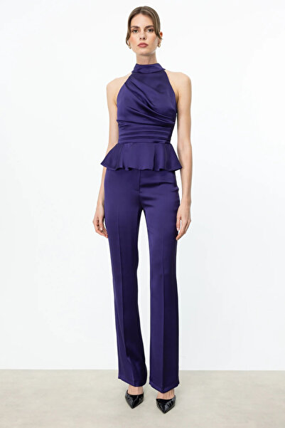 Ekol Wide Leg Satin Trousers