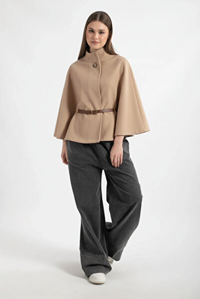 Hatun Atila Women's Belted Cashmere Cape Poncho 8720