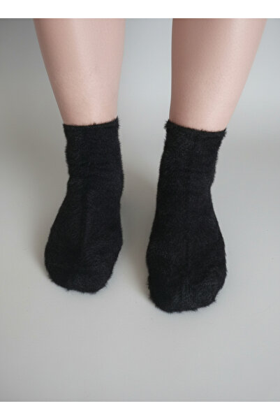 balkonda Women's Socks Booties 2-Pack Perfumed Soft Stitch-Free Microfiber Keeps Warm Black & Cinnamon