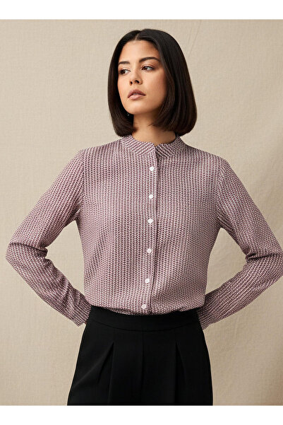 FAV Regular Fit Printed Shirt with Mandarin Collar
