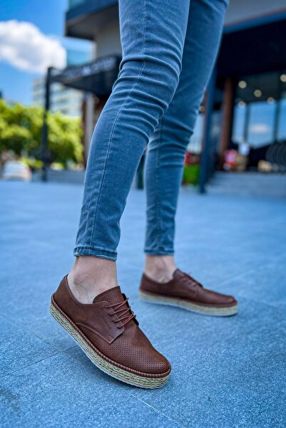 Lucy Shoes حذاء YG117 Stamina Nuova للرجال كاجوال برباط ونعل من القش وجلد كلا...