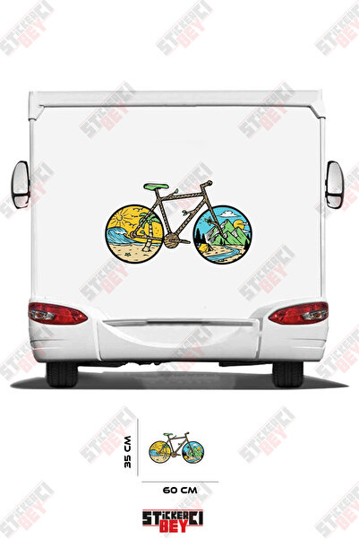 STİCKERCI BEY Nature Patterned Bicycle Visual Caravan Sticker Coating