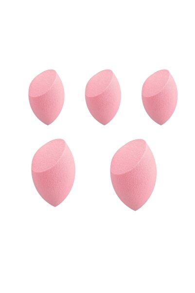 OEM Set of 5 Makeup Sponges - Cut Oval Applicators for Concealer and Foundation, Storage Box, Latex-Free
