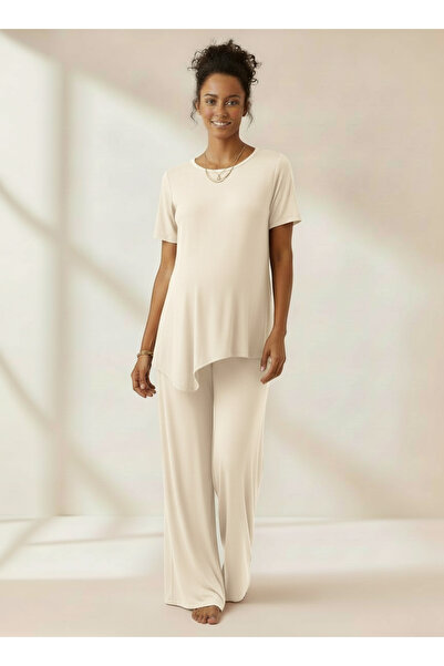 SARE ERKMEN Maternity Clothing Combed Cotton (Stretch Fabric) Top and Bottom Set