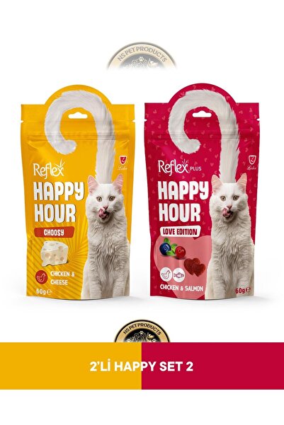 Reflex Happy Hour Choosy Seçici & Love Edition Kedi Ödül Maması Seti 2x60 gram