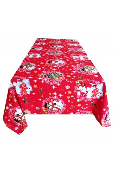 Mcf Față de masă cu om de zăpadă 100% bumbac 6 persoane 150x180cm