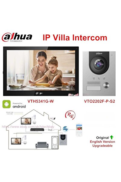 DAHUA طقم اتصال داخلي مرئي DHI-KTD01L(S) - نظام سلكين للمنازل، صوت ثنائي الاتجاه وفتح باب عن بُعد