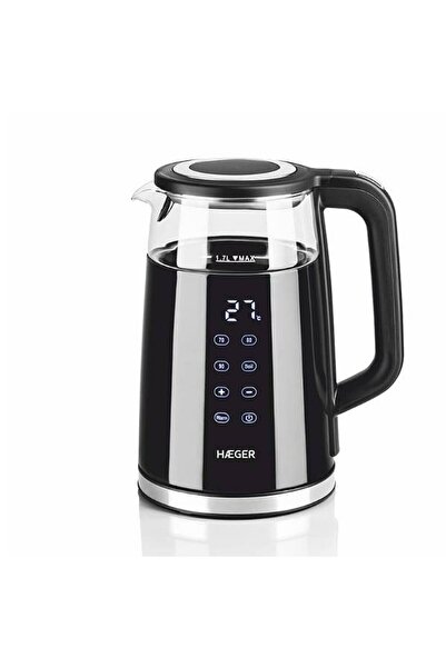 HAEGER Fierbător electric L2200W, 1,7 L, Negru, 2200 W
