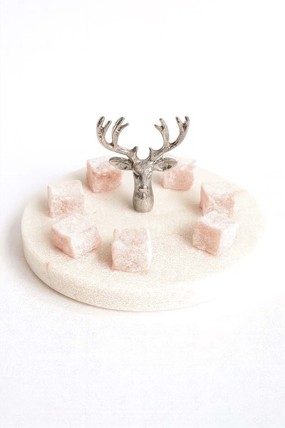 Jenisa Deer Decorated Marble Turkish Delight Bowl – Treat, Dessert & Dessert ...