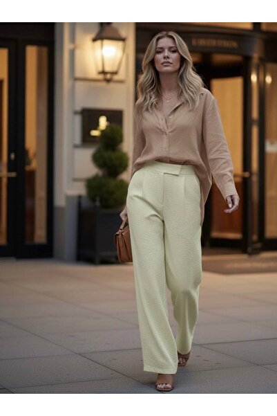 LWL High Waist Velcro Closure Palazzo Pants