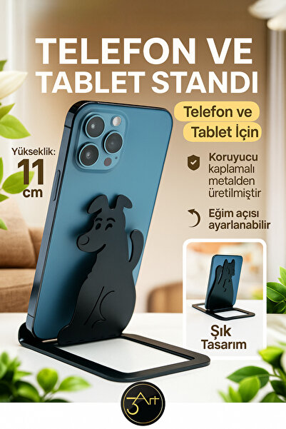 3art Metal Metal Telefon Tutacağı – Kaymaz, Sağlam ve Dekoratif Masa Üstü Stand