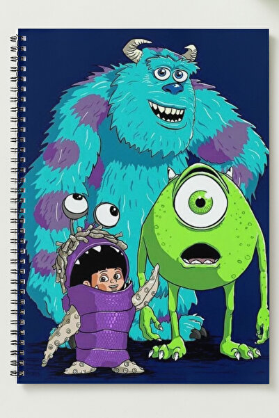 BLACKONECLASS SEVİMLİ CANAVARLAR A5 Metal Spiralli Çizgisiz Sert Kapak SEVİMLİ CANAVARLAR Defter