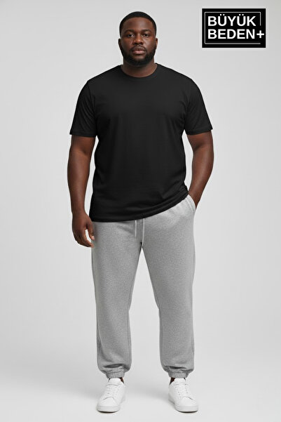 Superlife Men's Plus Size Elastic Leg Two Thread Comfortable Fit Slim Sweatpants Spr26Bea951