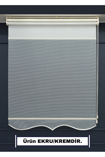 ESDEH Çift Mekanizmalı TÜL+STOR Güneşlik Perde - Çiftli Sistem - 2 Perde TEK ...