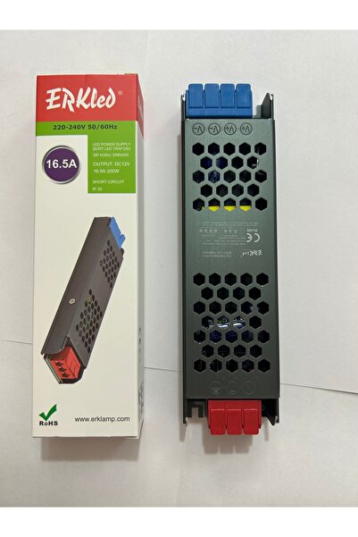 ERKLED LED ERK Led Trafosu 12V 16.5A 200W İP 20