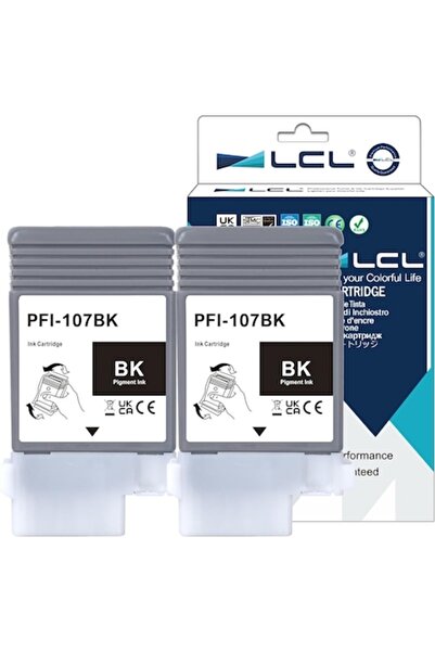 OEM LCL PFI-107 Ink 130ml Black - Set of 2 for Canon ImagePrograf
